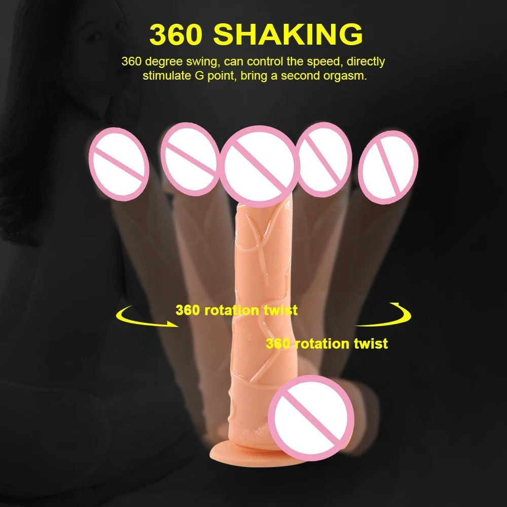 Sex Toy Woman Remote Control 360 Rotation Realistic Dildo Vibrator Sex Toy Suction Cup Adult Sex Toys for Woman Big Penis Dick Vagina Dildo Female
