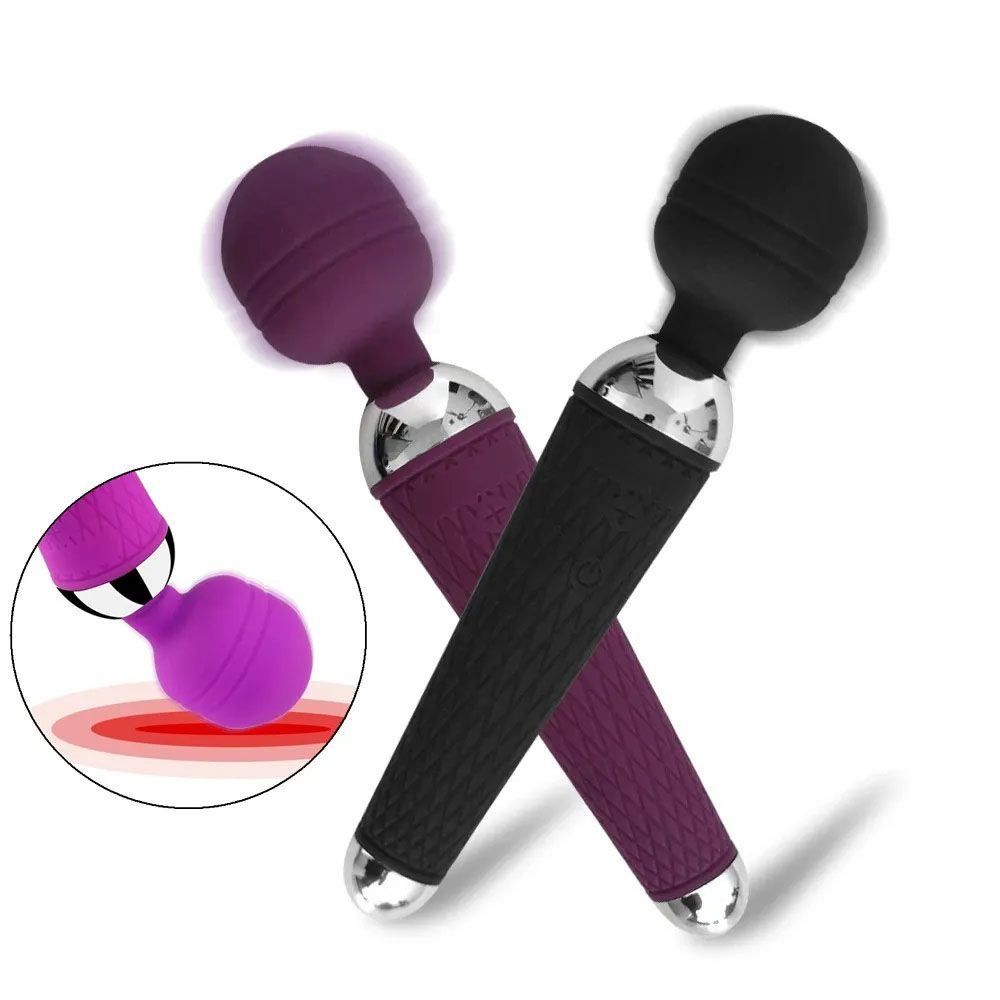 Woman Sex Toy USB Rechargeable G-spot Clit Vibrator Sex Toy Dildo Massager Magic Wand Waterproof AV Stick Dildo Female Vagina Clitoris Massager Sex Toys
