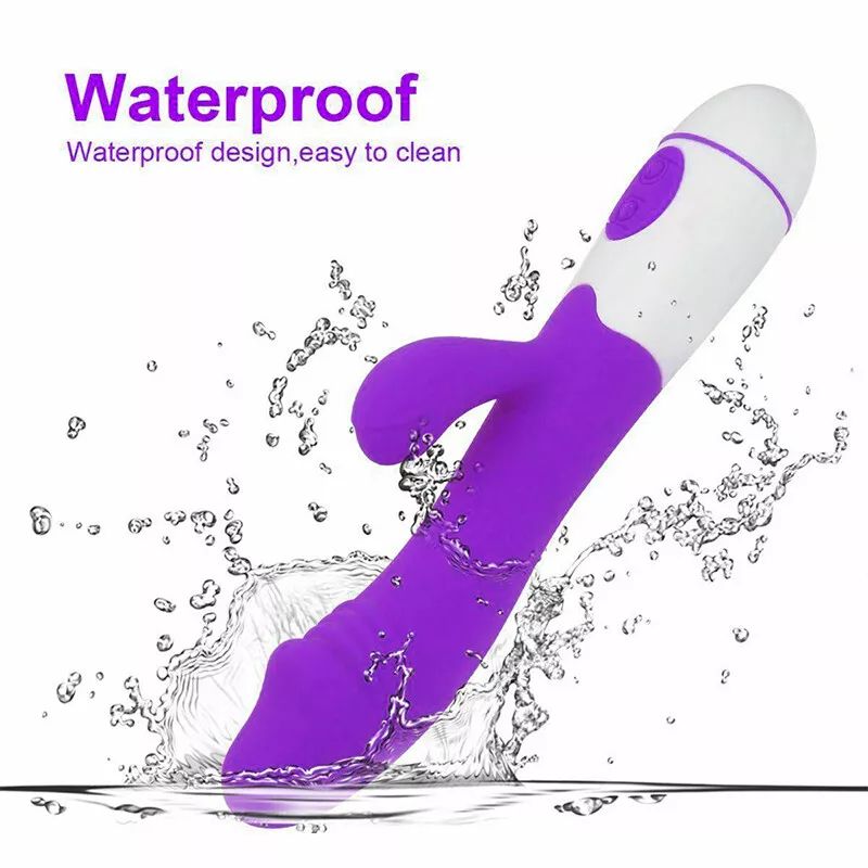 Sex Toy Woman 10 Modes Dildo Female Vibrator Sex Toy Personal Hand Held Powerful Massager Vibrator Wand Waterproof Multispeed Double Vibrator Rabbit G-Spot Clit Massager Female Adult Sex Toy