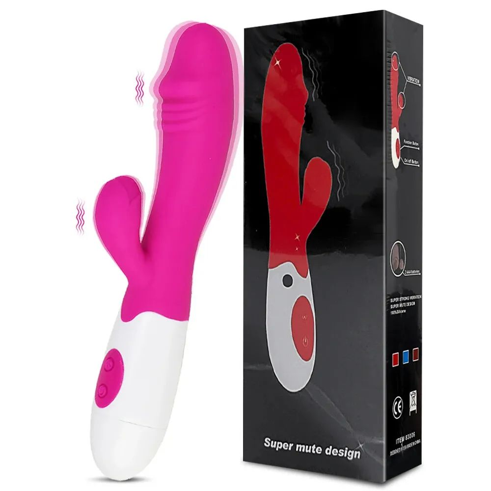 Sex Toy Woman 10 Modes Dildo Female Vibrator Sex Toy Personal Hand Held Powerful Massager Vibrator Wand Waterproof Multispeed Double Vibrator Rabbit G-Spot Clit Massager Female Adult Sex Toy