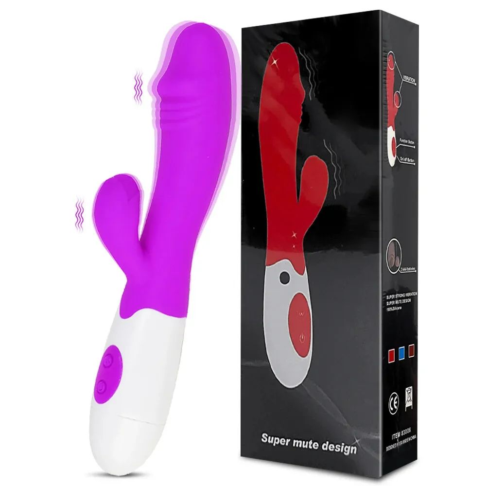 Sex Toy Woman 10 Modes Dildo Female Vibrator Sex Toy Personal Hand Held Powerful Massager Vibrator Wand Waterproof Multispeed Double Vibrator Rabbit G-Spot Clit Massager Female Adult Sex Toy