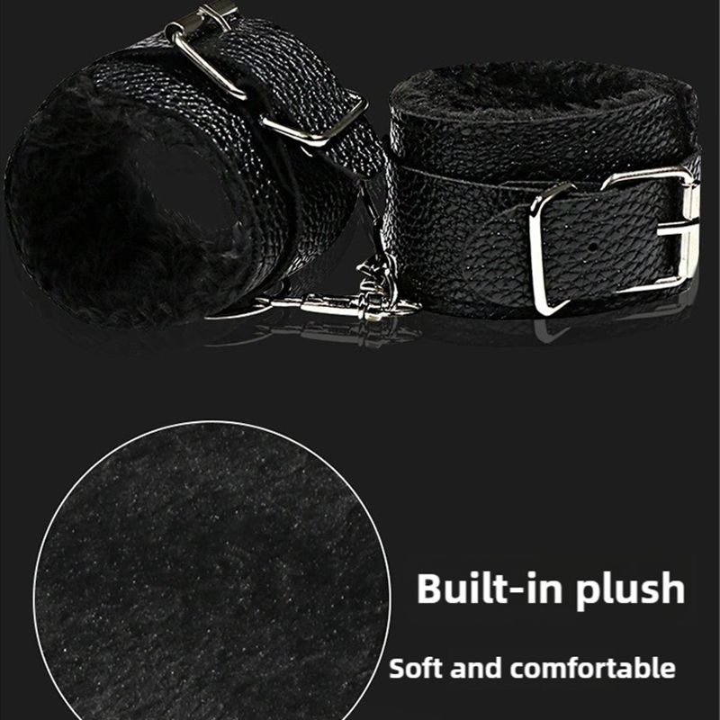 10pcs BDSM Bondage Restraints Set for Women and Couples Adjustable for Role Play Bed Game Plush Handcuffs Restraints Kit Adult Sex Toys for Enhanced with Whip, Blindfold, Mouth Gag, Nipples Clip, and