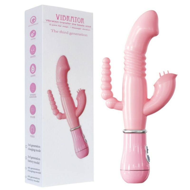 3 In 1 Sex Toys Dildo Vibrators Adult Penis Anal Double Penetration Vibrator Masturbation Anal Clit Vibrators G-spot Clitoral Stimulators Female Orgasm Sex Toys