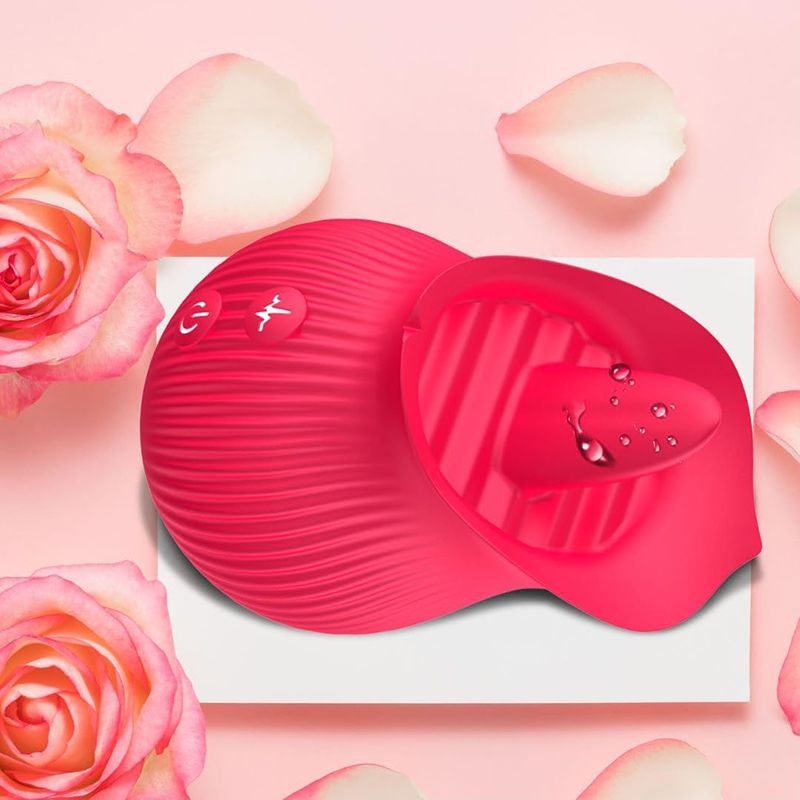 12 Speeds Rose Tongue Lick Retractable Vibrator for Women Clitoris Sucker Licking Wiggle Sex Machine Egg Jump Female Masturbator Stimulating Vibrator Adult Sex Toys