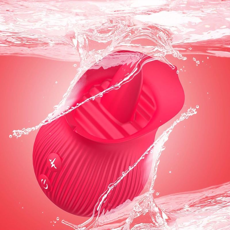 12 Speeds Rose Tongue Lick Retractable Vibrator for Women Clitoris Sucker Licking Wiggle Sex Machine Egg Jump Female Masturbator Stimulating Vibrator Adult Sex Toys