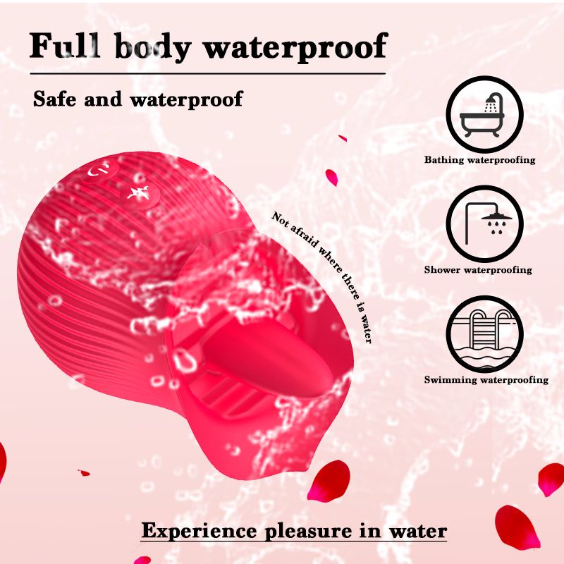 12 Speeds Rose Tongue Lick Retractable Vibrator for Women Clitoris Sucker Licking Wiggle Sex Machine Egg Jump Female Masturbator Stimulating Vibrator Adult Sex Toys