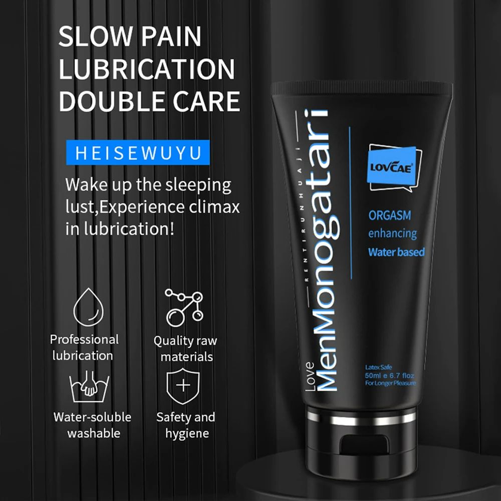 50ml Adult Anal Sex Lubrication Water-based Lubricant for Sex Session Men Gay Couple Sex Toys Love Gel Exciter Men Women Lube Water-based Lubricants