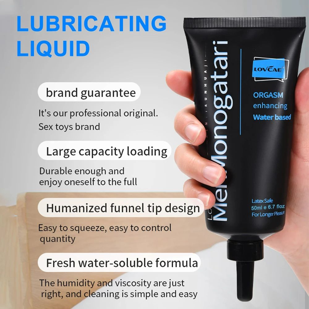 50ml Adult Anal Sex Lubrication Water-based Lubricant for Sex Session Men Gay Couple Sex Toys Love Gel Exciter Men Women Lube Water-based Lubricants