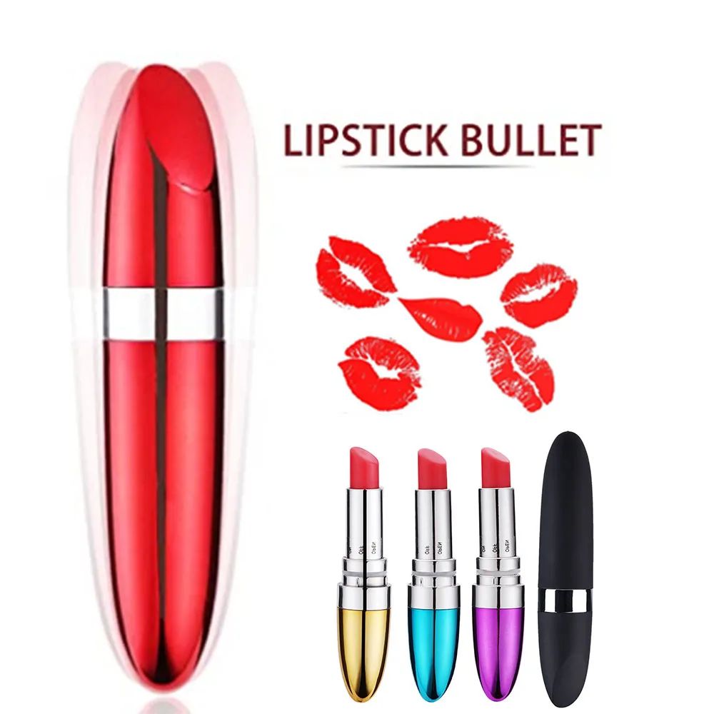 Mini Lipstick Vibrator Powerful G-spot Clitoris Stimulator Massage Bullet Vibrators Female Dildo Masturbator Sex Toys For Women AV Stick