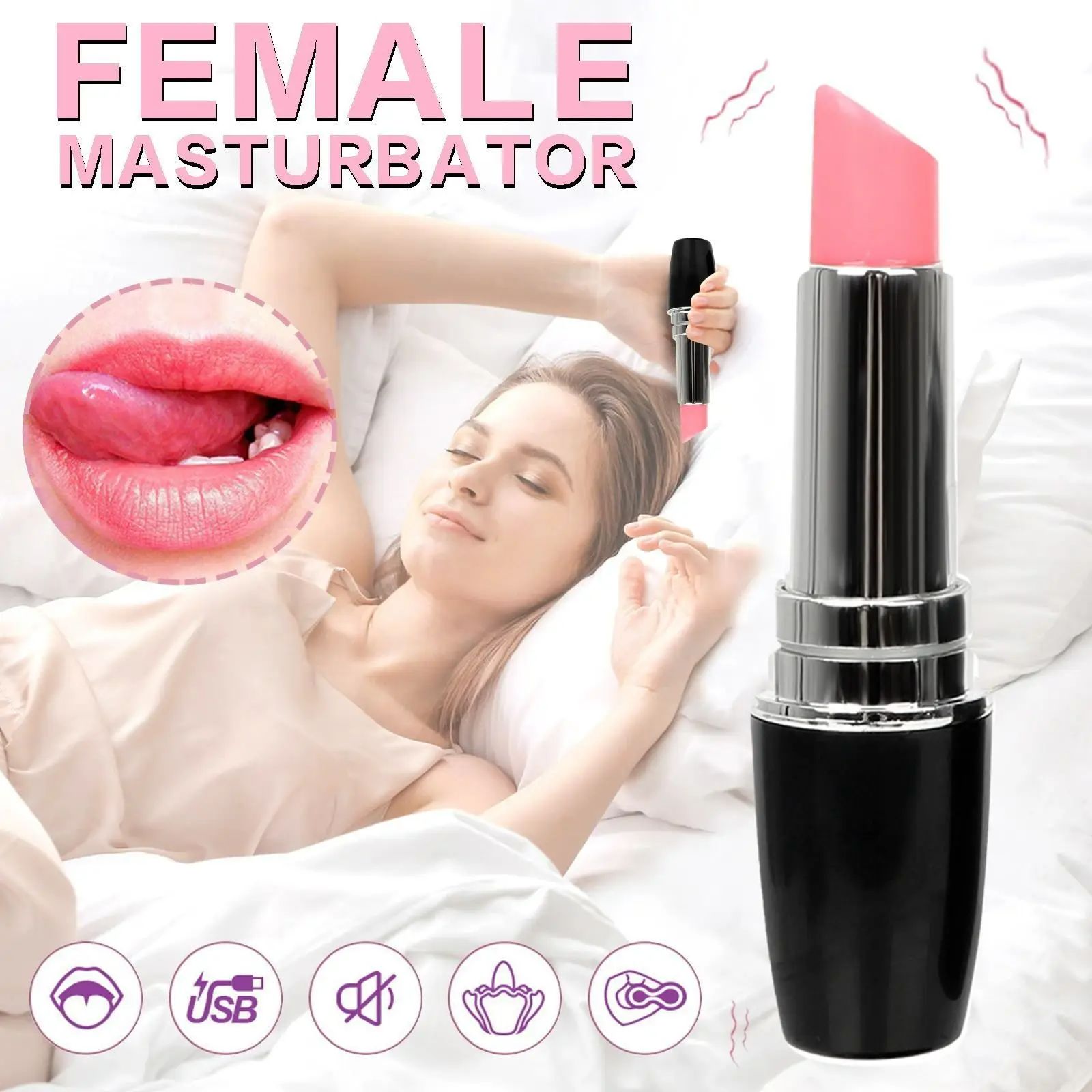 Mini Lipstick Vibrator Powerful G-spot Clitoris Stimulator Massage Bullet Vibrators Female Dildo Masturbator Sex Toys For Women AV Stick