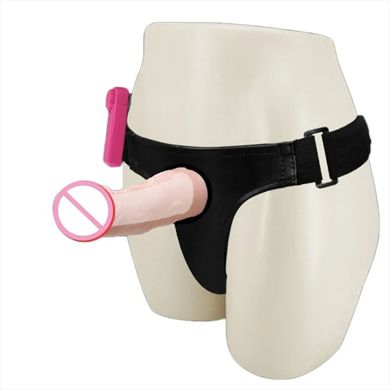 Lesbian Vibrating Hollow Out Dildo Strap on Cock With Scrotum Ultra Elastic Harness Penis Anal Vibrating Panties Sex Toy Couples Adult Games - image 4
