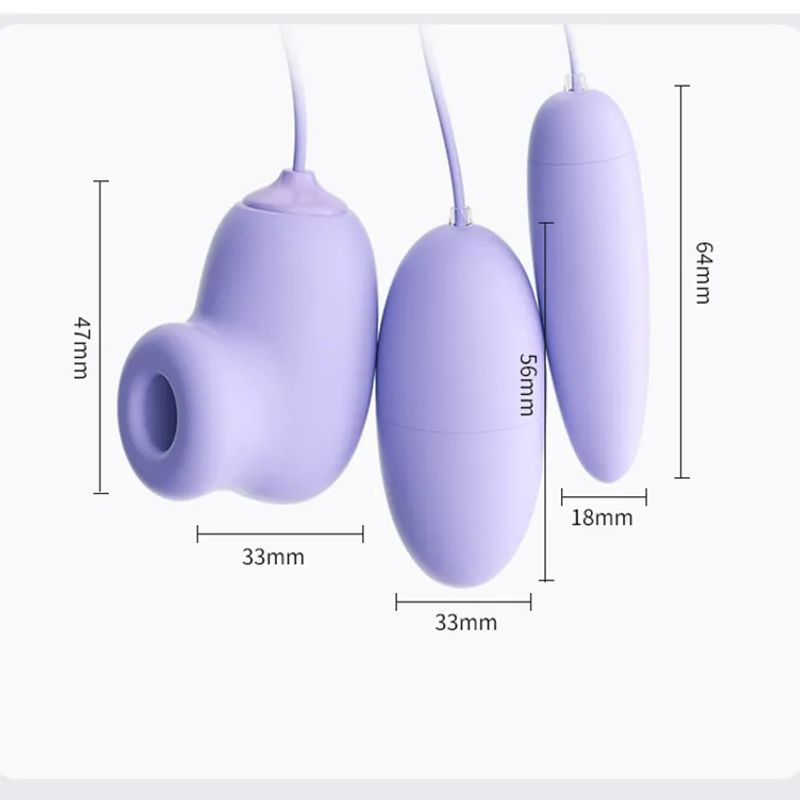 2 In 1 Sucking Vibrator Love Egg Clitoris Stimulator Masturbator G-Spot Vaginal Balls Clit Vacuum Sucker 20 Speed Nipple Sucking Vibrating Egg Sex Toys for Adult Women Couples