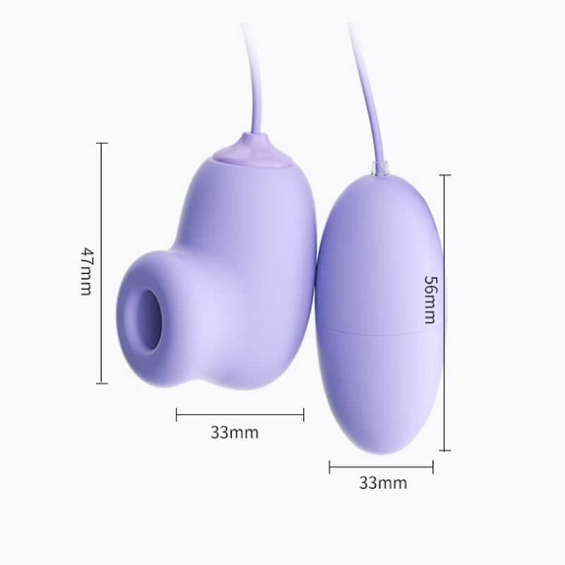 2 In 1 Sucking Vibrator Love Egg Clitoris Stimulator Masturbator G-Spot Vaginal Balls Clit Vacuum Sucker 20 Speed Nipple Sucking Vibrating Egg Sex Toys for Adult Women Couples