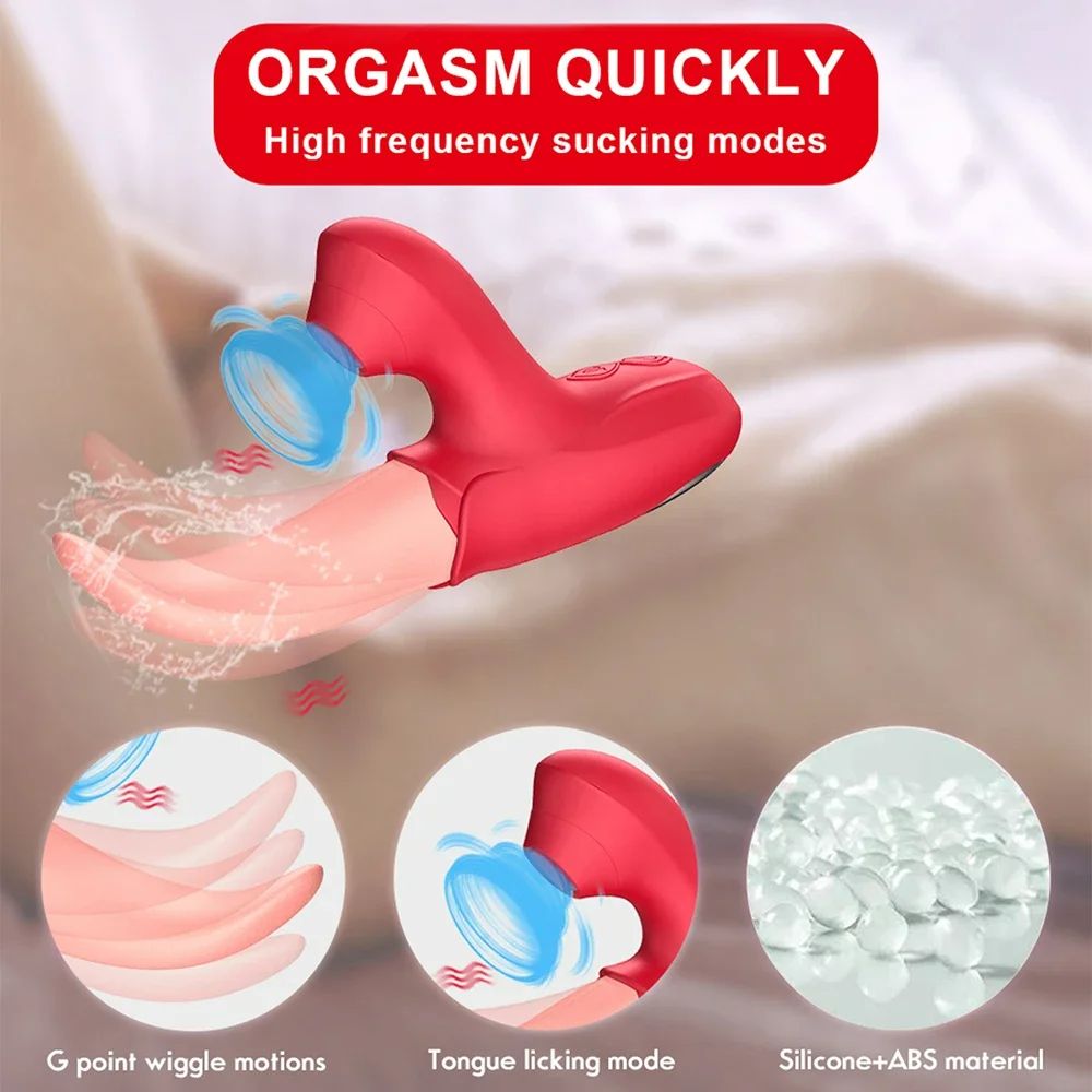 3 In 1 Lick Suck Vibrators For Women Licking Tongue Clitoris Stimulator Dildo G Spot Massager Vagina Sucking Vibrator Female Orgasm Sex Toys