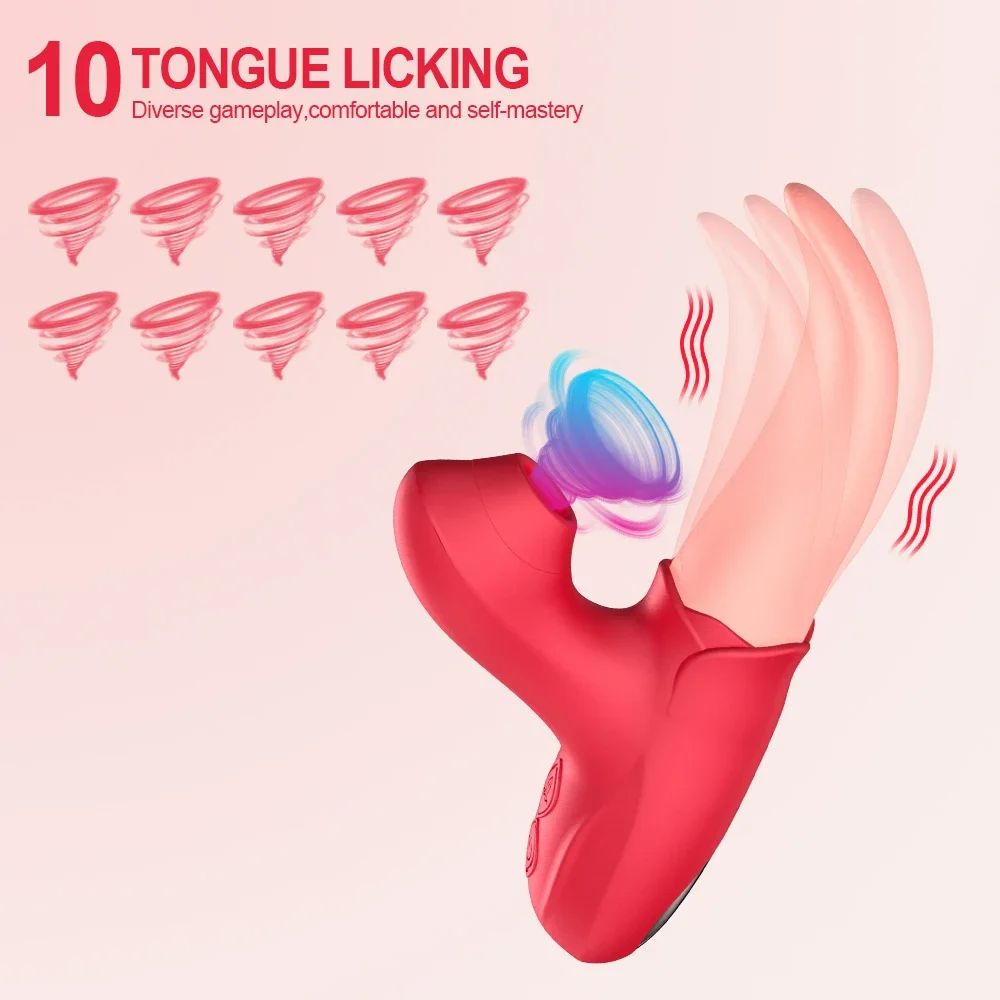 3 In 1 Lick Suck Vibrators For Women Licking Tongue Clitoris Stimulator Dildo G Spot Massager Vagina Sucking Vibrator Female Orgasm Sex Toys