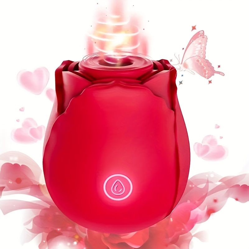 Sucking Vibrator Rose Sex Toy Clitoral Vibrator for Women with 10 Speed Modes Nipple Sucker Sex Toy Clitoral G Spot Vibrators Adult Automatic Electric Machine Adult Toys - image 2