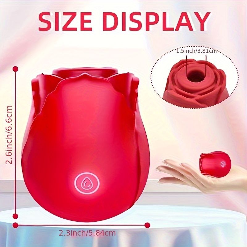 Sucking Vibrator Rose Sex Toy Clitoral Vibrator for Women with 10 Speed Modes Nipple Sucker Sex Toy Clitoral G Spot Vibrators Adult Automatic Electric Machine Adult Toys - image 7