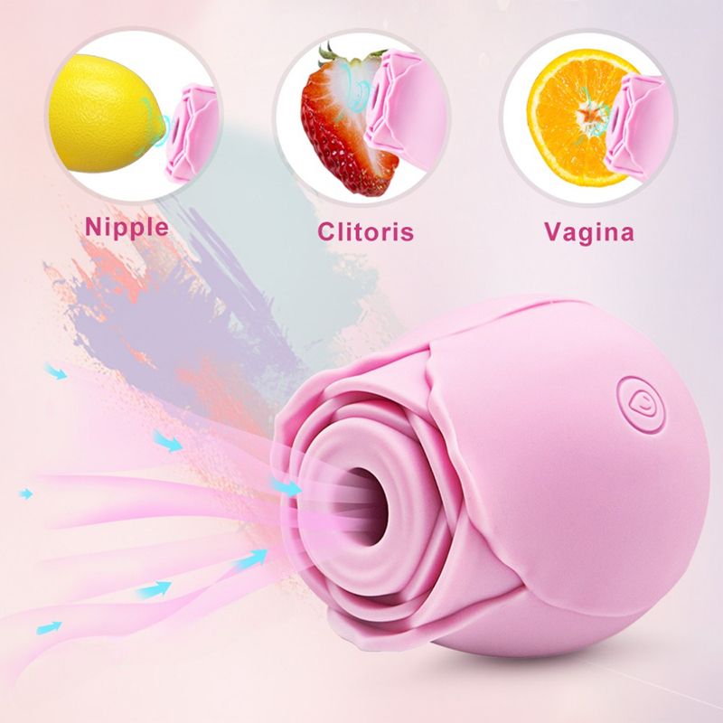 Rose Sex Toy - Rose Sucking Vibrator Clitoral Nipple Stimulator 10 Modes Rechargeable G-spot Vibrator Rose Suction Cup Multi-mode G-spot Stimulator - image 3