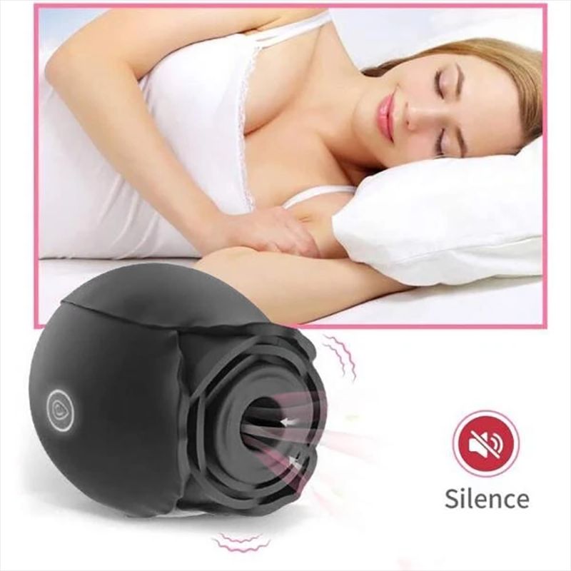 Rose Sucking Vibrator Clit Nipple Suction Stimulator Massager Rechargeable 10 Speeds G-Spot Dildo Vibrator Waterproof Adult Sex Toy for Women