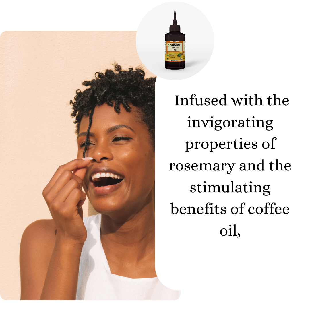 Mekis Rosemary Coffee Oil - Promotes faster and healthier hair growth,Prevent hair loss,Combats dandruff,Prevents greasiness.