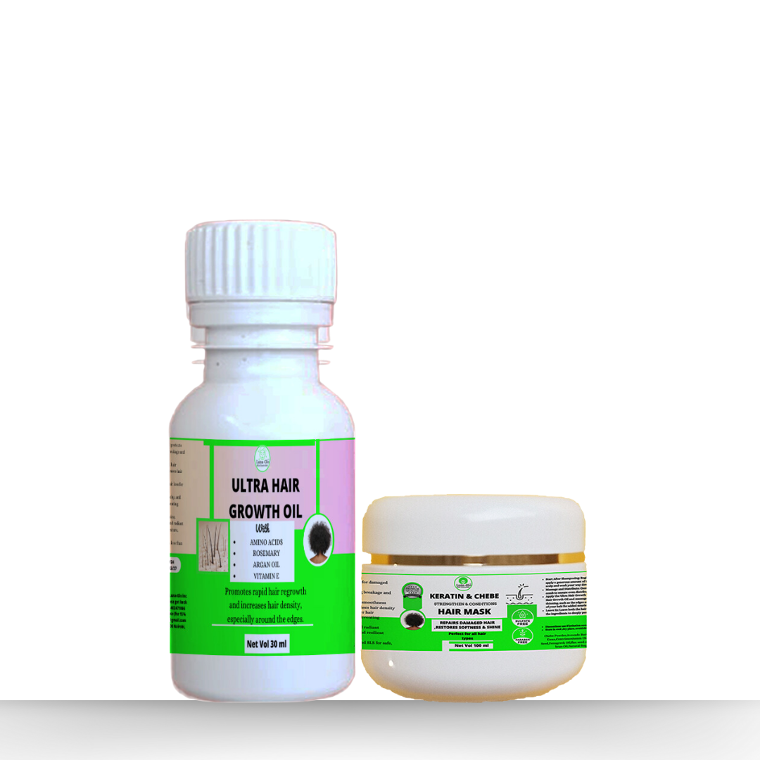 Ultra Hair Growth Oil and Keratin & Chebe Strengthening Hair Mask