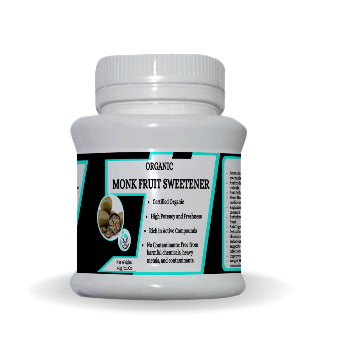 Mekis Naturals Monk Fruit Sweetener Powder  - Keto Friendly,Zero calories,Safe for people with diabetes,Natural sweetener,No bitter aftertaste