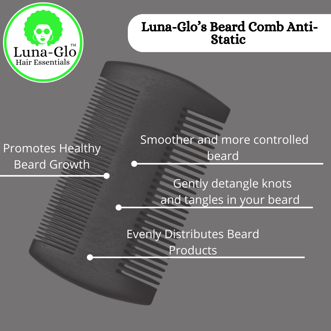Luna-Glo's Beard Oil & Balm Set Comes with Beard Silicone Brush & Beard Comb - Replenishes Moisture,Softens & Nourishes,Reduces Beard Itch