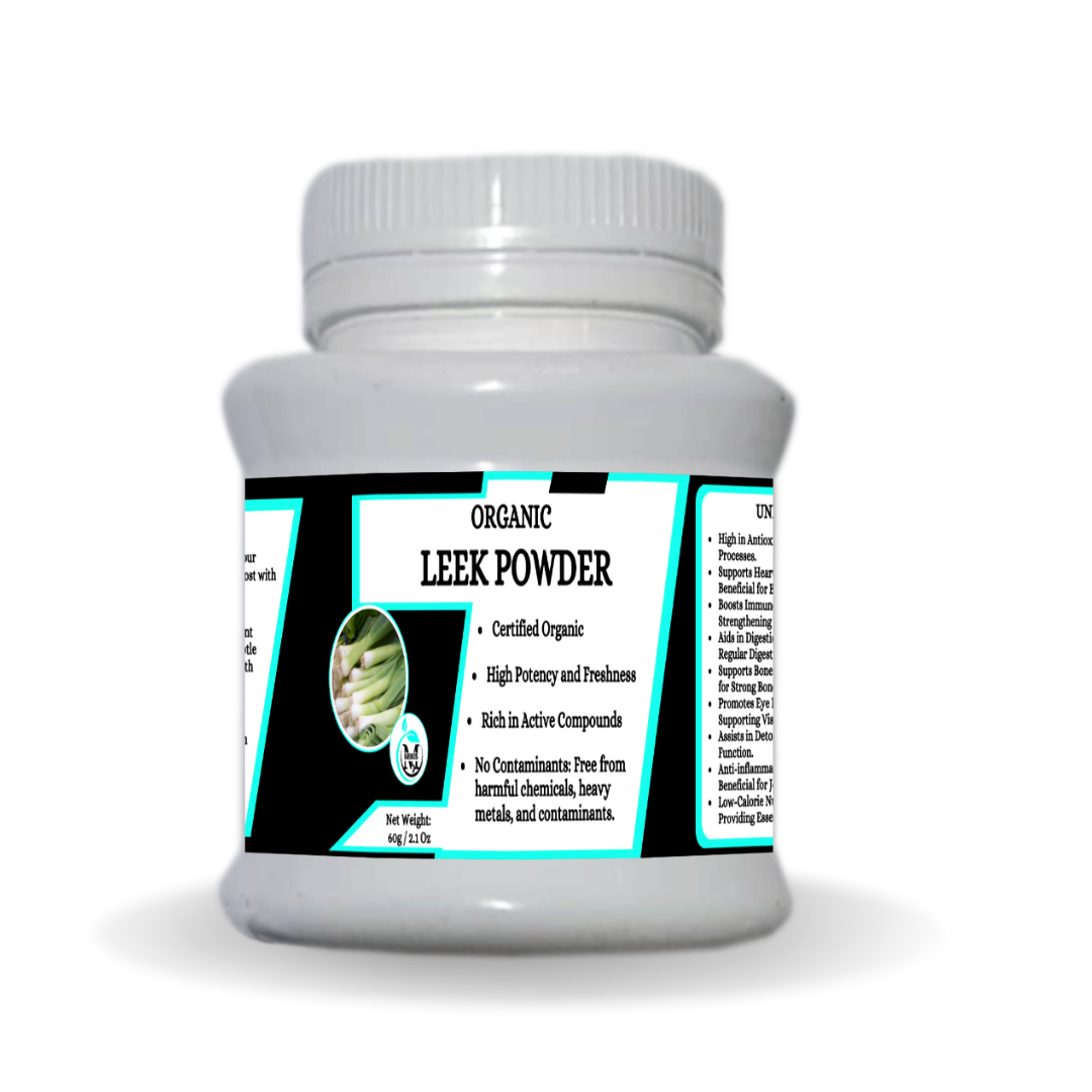 Mekis Naturals leek Powder  - 100% Pure,For Blood Pressure and Cholesterol,Boosts Immune Function,Supports Bone Health