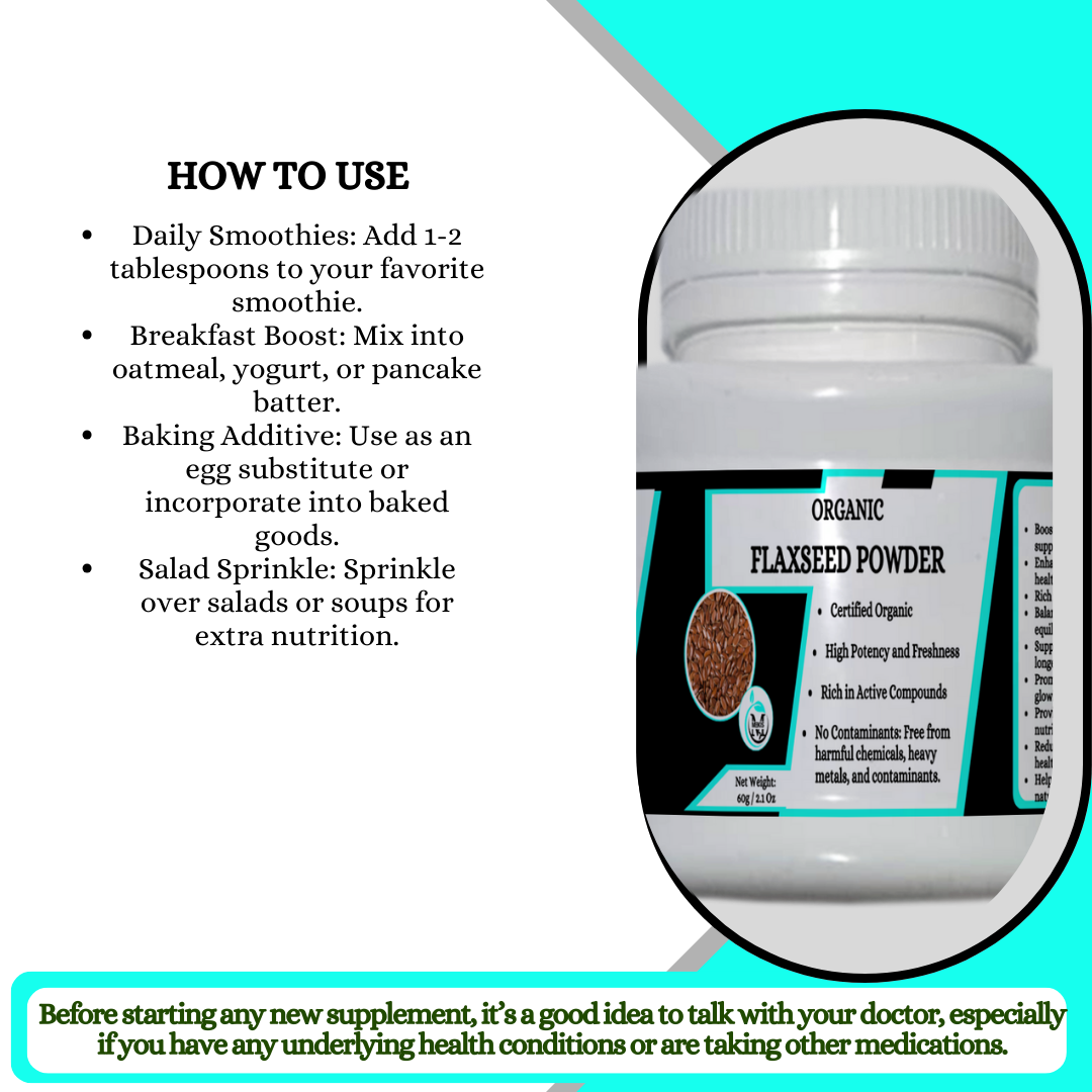 Mekis Naturals Flaxseed Powder  - 100% Pure,Reduces cholesterol,Rich in Omega-3s,Balances Hormones