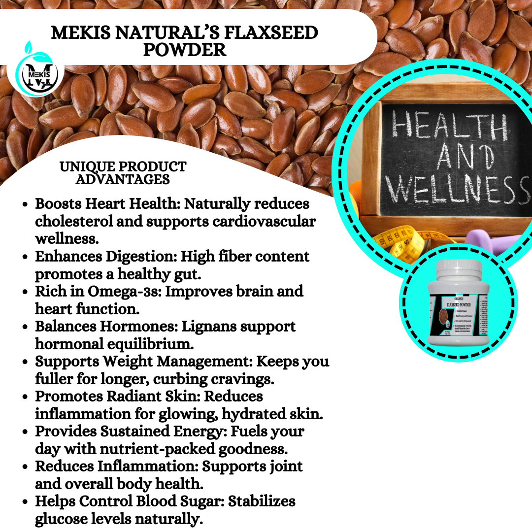 Mekis Naturals Flaxseed Powder  - 100% Pure,Reduces cholesterol,Rich in Omega-3s,Balances Hormones