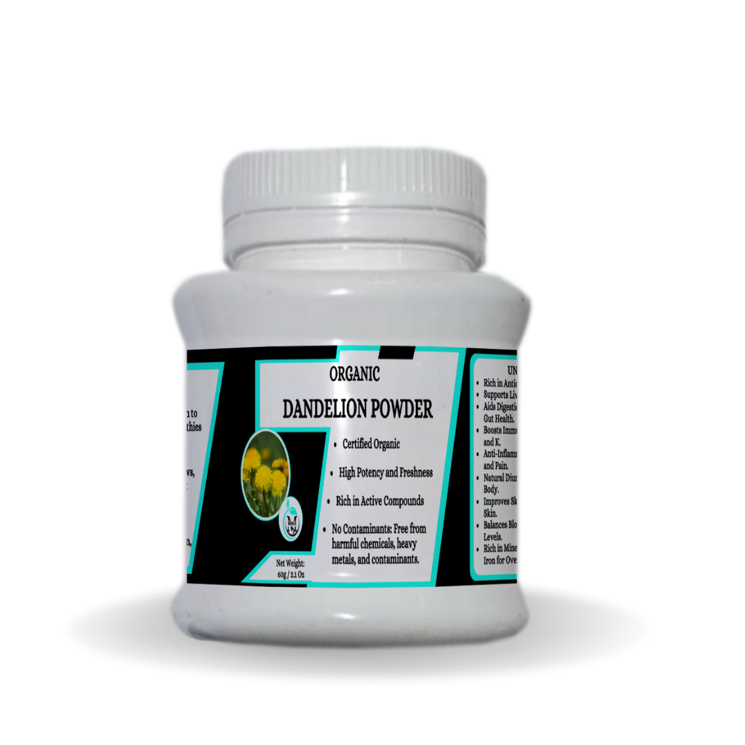 Mekis Naturals Dandelion Powder  - 100% Pure,Supports Liver Health,Aids Digestion,Natural Diuretic
