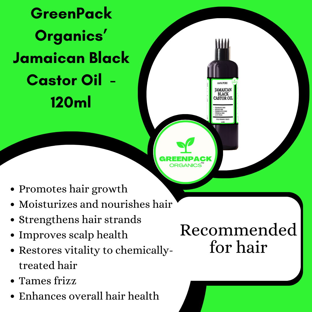 Greenpack Organics Jamaican Black Castor Oil - 1l,Whole Sale Price,Promotes Growth,Deep Moisturization,Strengthens Strands