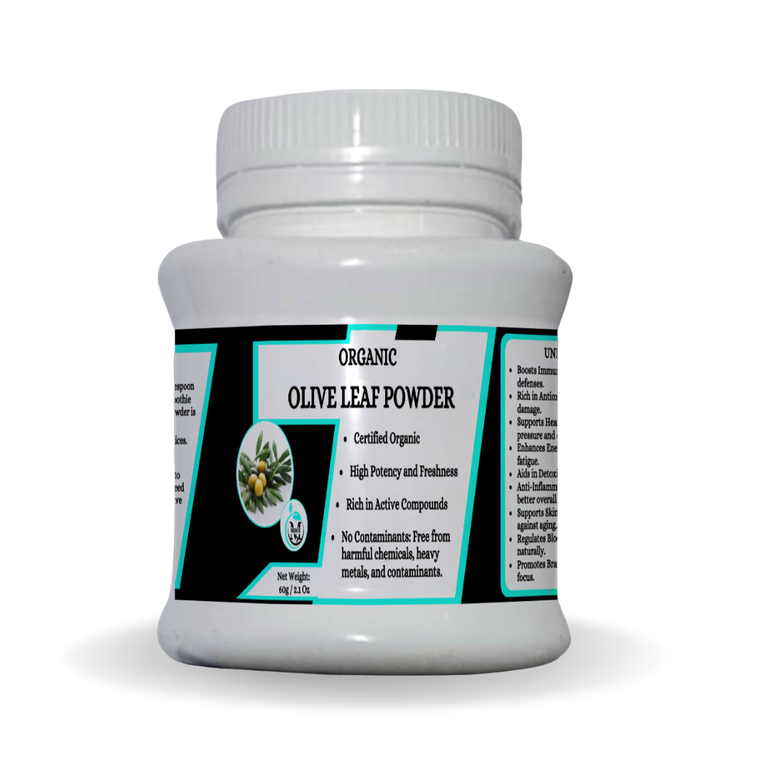 Mekis Naturals Olive Leaf Powder  - 100% Pure,Boosts Immunity,Supports Digestion,Aids in Detoxification,Supports Heart Health