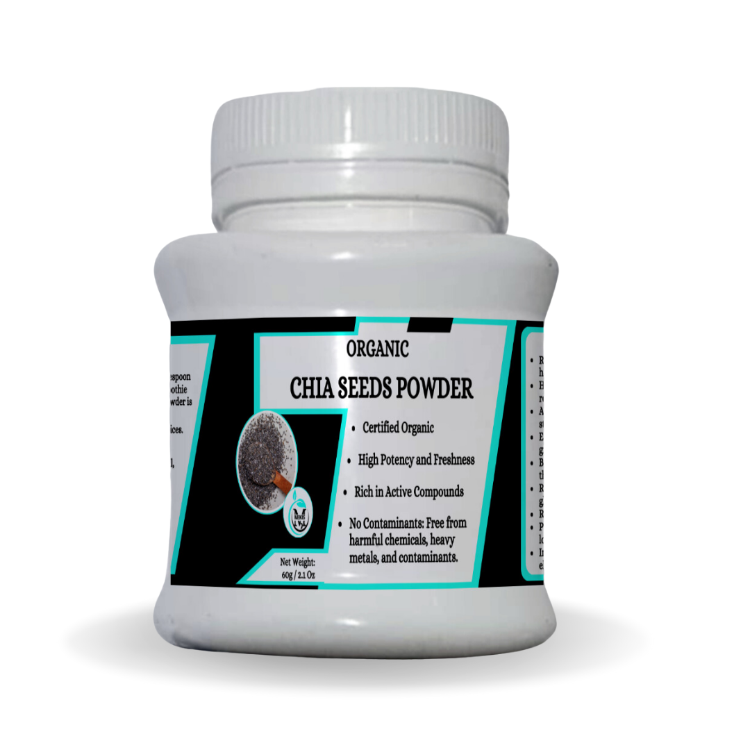 Mekis Naturals Chia Seeds Powder  - 100% PureRich in Omega-3 Fatty Acids,Excellent Protein Source,Boosts Energy Levels