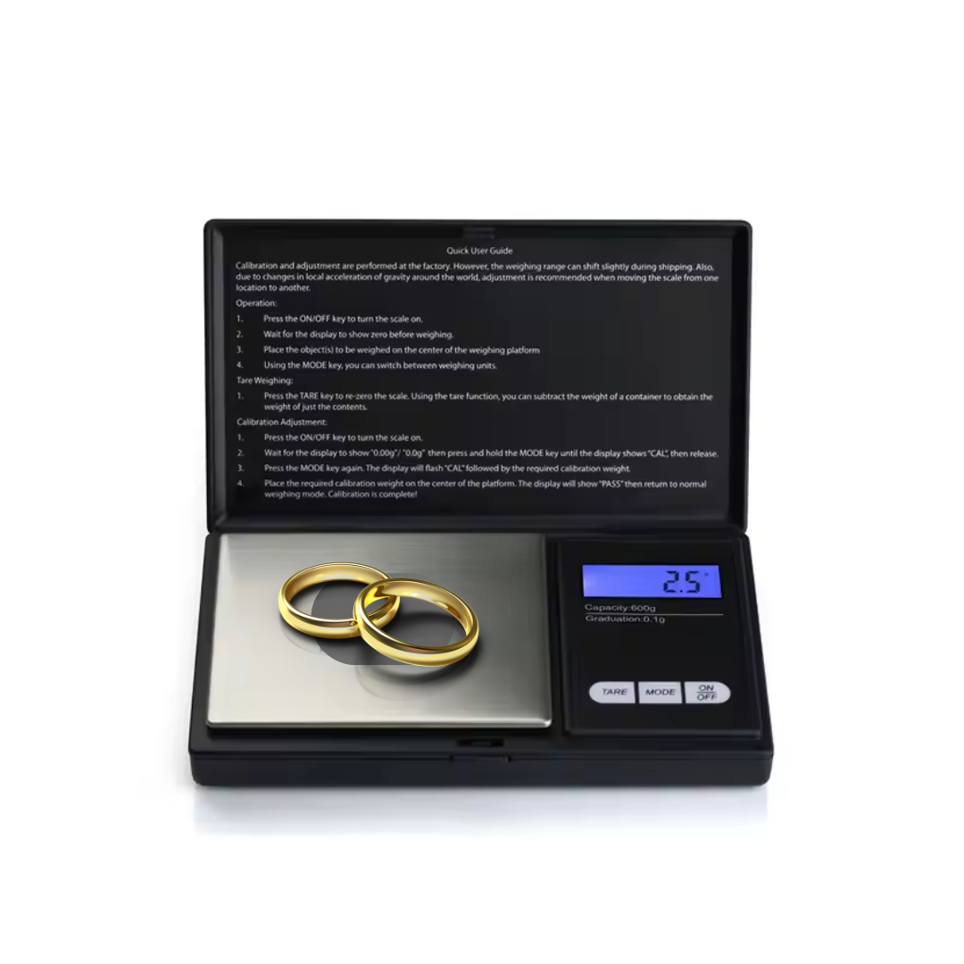 Pocket Scale Digital Weighing Scale - Max Load 500g or 200g,With Accuracy of 0.1g,Comes with 2XAAA Battery,
