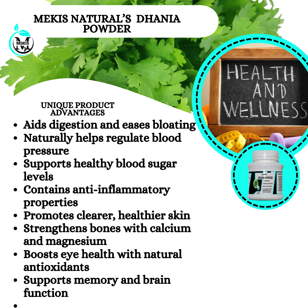 Mekis Naturals Dhania Powder - Aids digestion and eases bloating,Supports healthy blood sugar levels