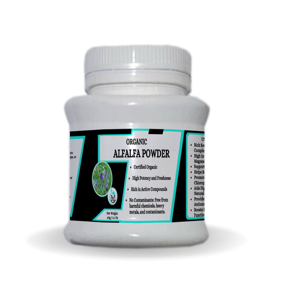 Mekis Naturals Alfalfa Powder - Great for bones, blood, and energy,Balance Blood Sugar