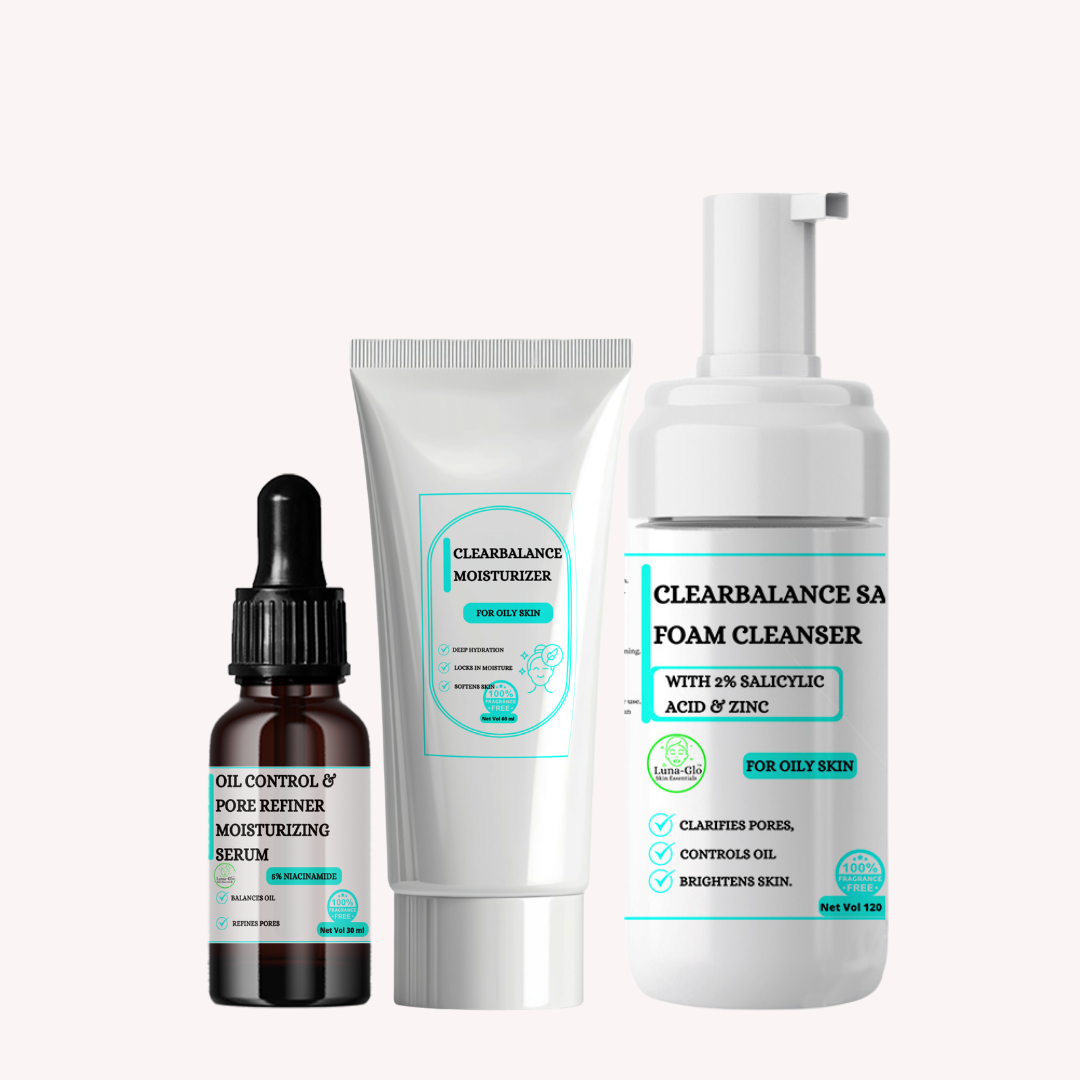 Luna-glo's Clearbalance Kit For Oily Skin -  Say goodbye to stubborn breakouts, greasy shine, and rough texture