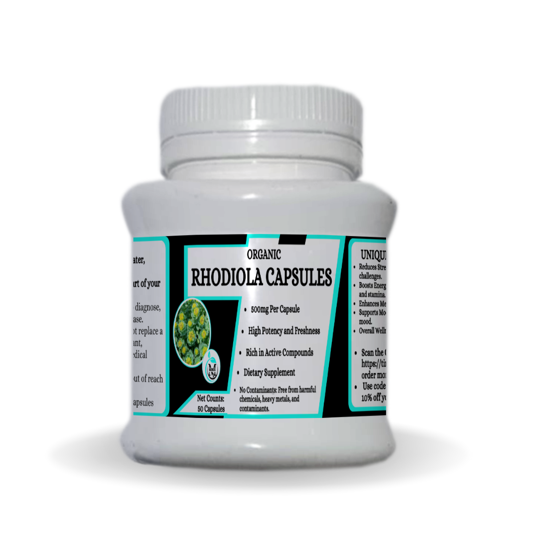 Mk Naturals Rhodiola Powder Capsules - Reduces Stress & Fatigue