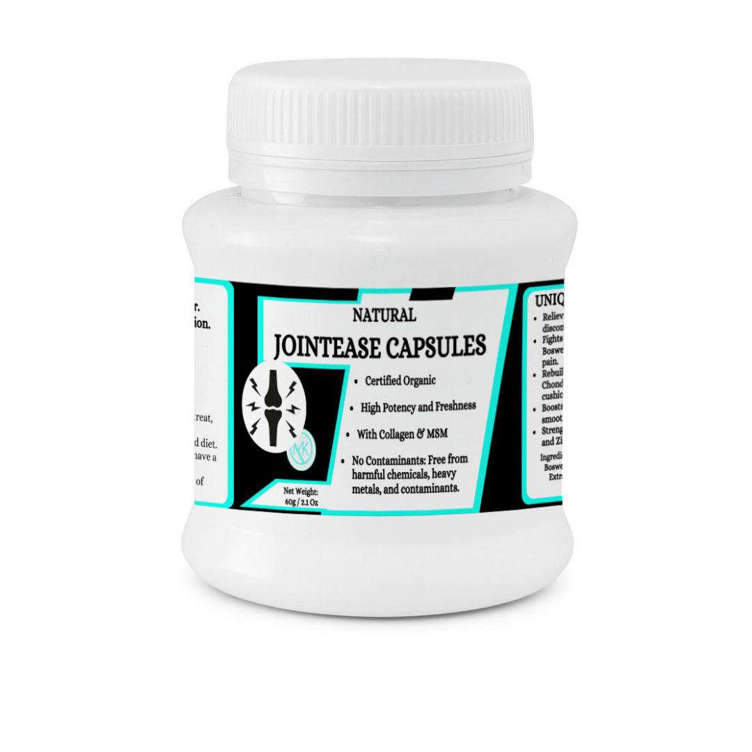 Mk Naturals JointEase Capsules + Mufasil Plus  - With Collagen type II,Relieves Joint Pain,Boosts Flexibility & Movement