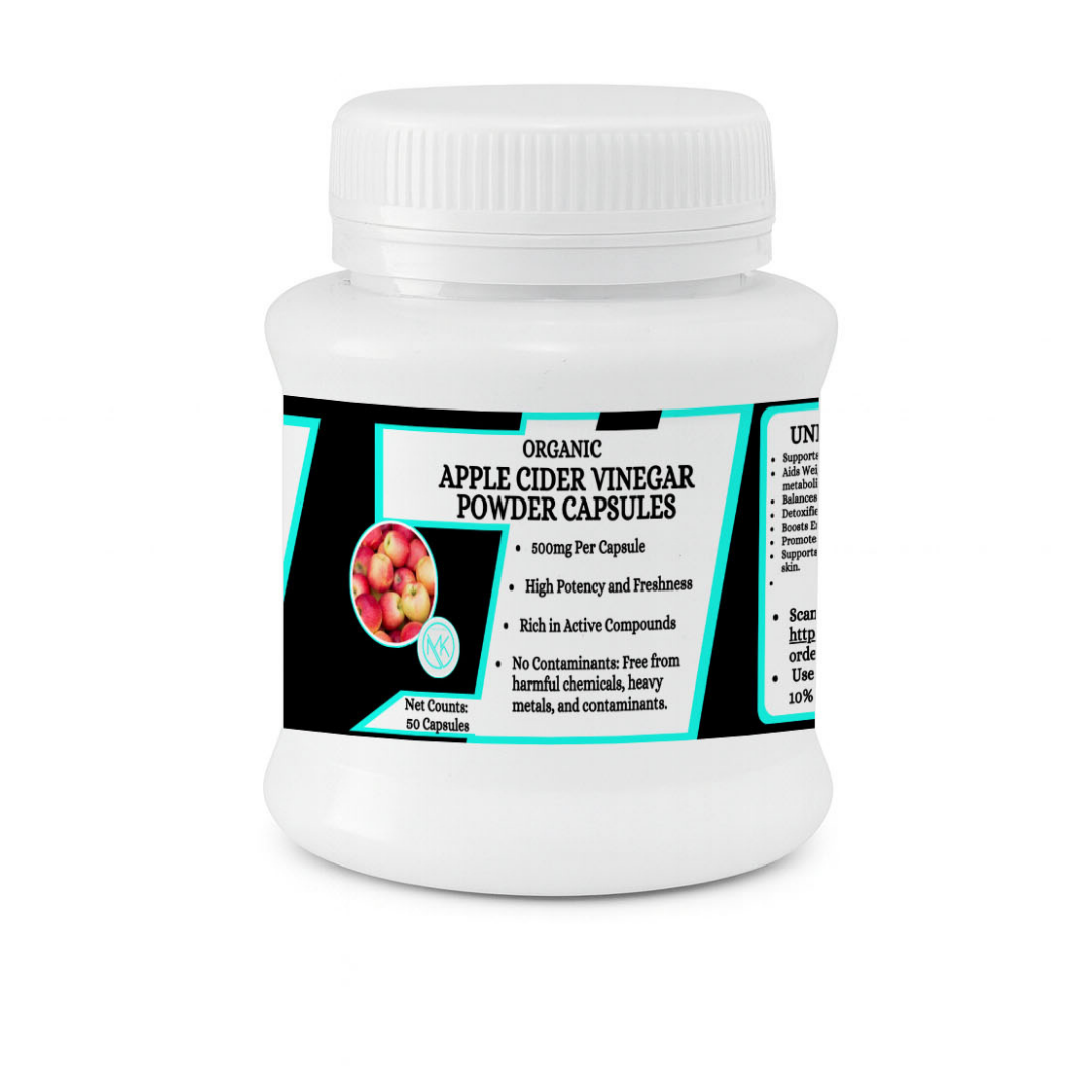 Mk Naturals Apple Cider Vinegar Powder Capsules -Supports Digestion,Aids Weight Management