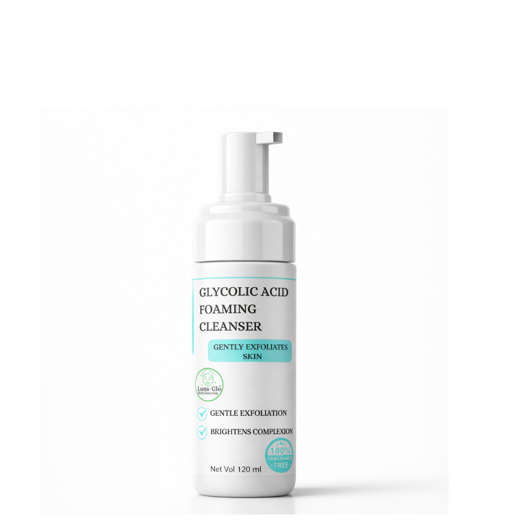 Luna-glo Glycolic Acid Foaming Cleanser - Gently Exfoliates Skin,Deeply Cleans Pores