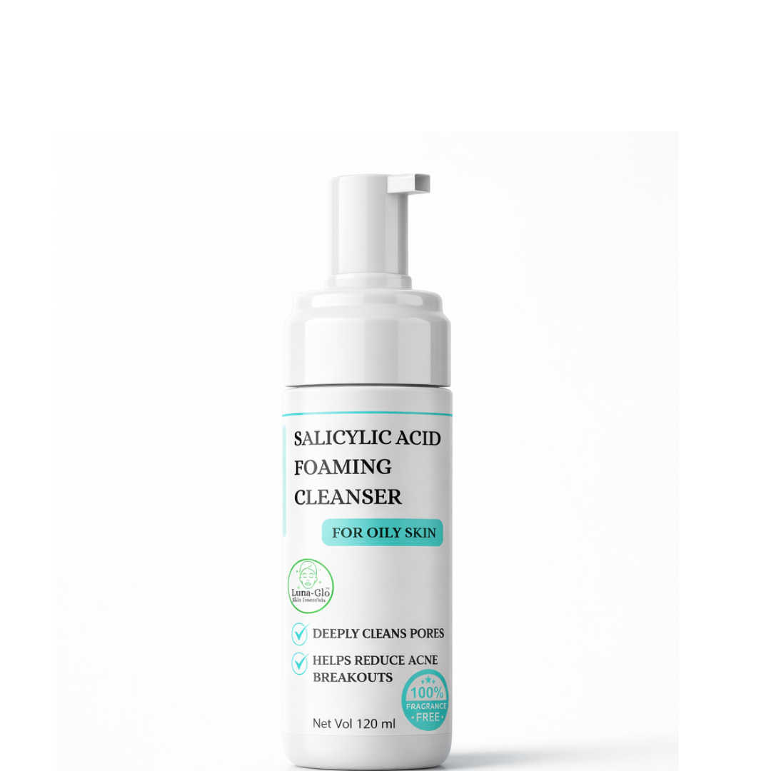 Luna-glo Salicylic Acid Foaming Cleanser - Helps Reduce Acne Breakouts,Deeply Cleans Pores