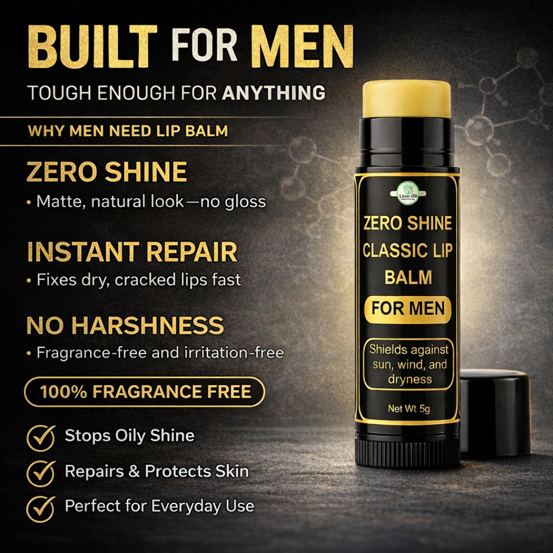 Luna - Glo's Zero Shine Classic Lip Balm – For Men - No fragrance, no gloss
