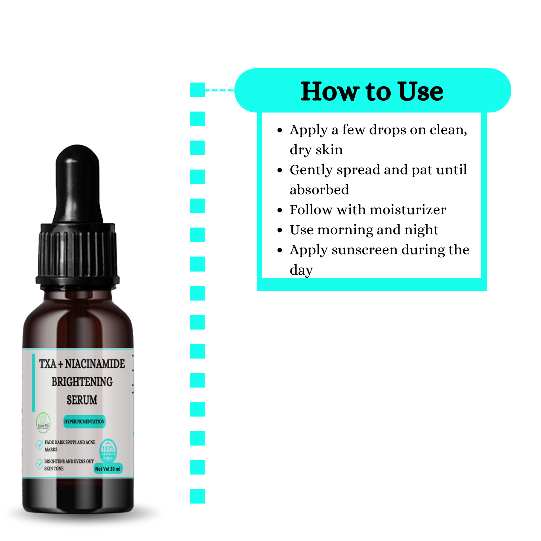 Luna-Glo's TXA + Niacinamide Brightening Serum - Fragrance Free,Visibly fade dark spots, even out skin tone,