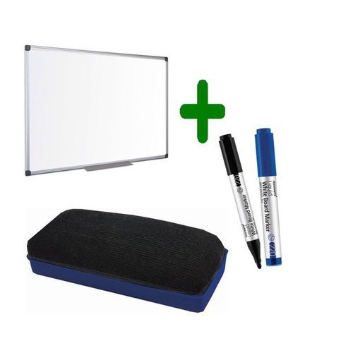 Whiteboard 3ft X 2ft With 2 White Board Markers & 1 Duste