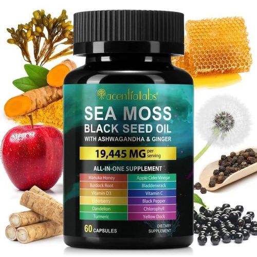 Health Sea Moss Black Seed Oil with Ashwagandha & Ginger