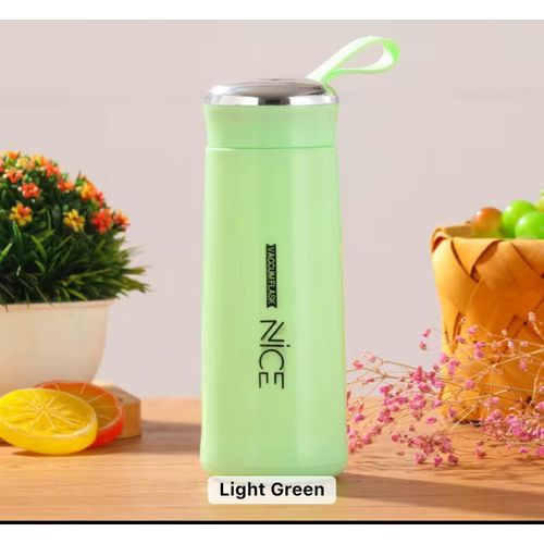 Gifts & Essentials Green Macaron Nice Gift Glass Liner Water Bottle, 400ml