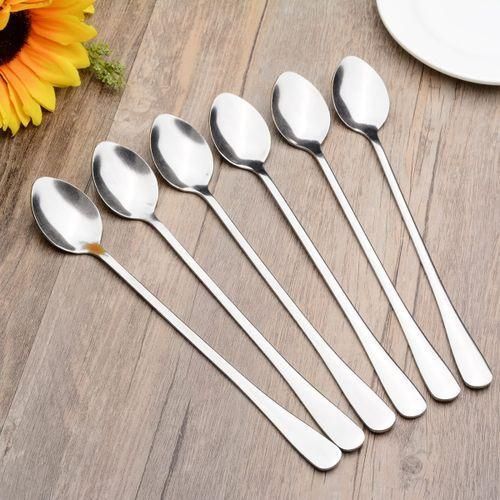 Long Stainless Tea Spoon with a polish finish. Would lead to the bottom of cup regardless of its depth.