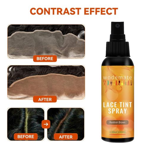 Lace Tint Spray For Wigs Melt,Fast Drying Melting Spray No Residue,Uniform And Natural,Water Resistant&Matching Your Skin Tone.